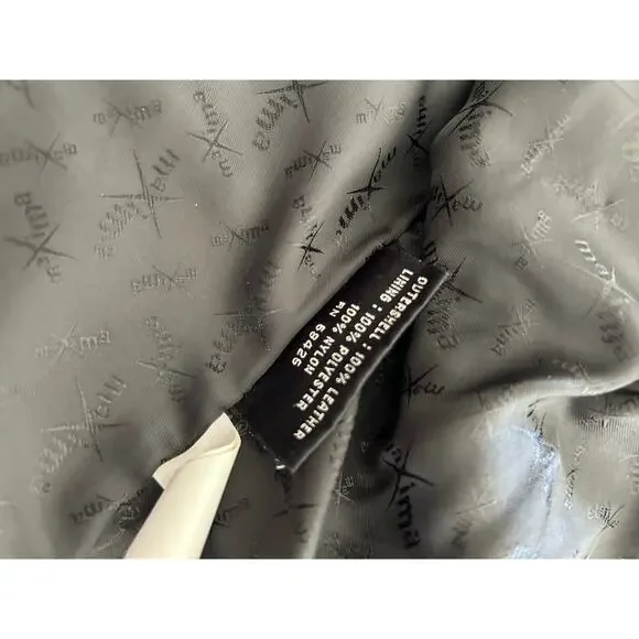 Vintage Wilsons Leather Maxima Black Zip Up Leather Moto Biker Jacket Womens M - Picture 7 of 10